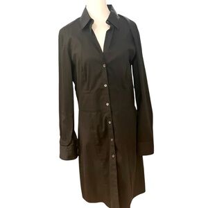 Theory Black Tailored Shirt Dress